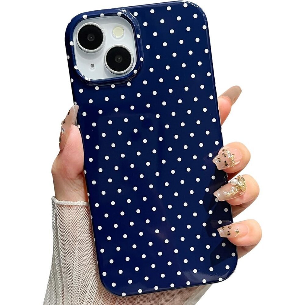 for iPhone 14 Case Polka Dot Phone Cases Aesthetic Design Trendy Simple Case Sli